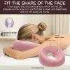 Zyiphor Face Pillow, U-Shaped Face-Opening Massage Pillow, Memory Foam Pillow for Salons, Pink view 3