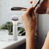 LALADEFIEE Compact Men's Metal and Fiber Shaving Brush view 3