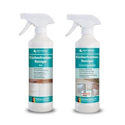 HOTREGA Kitchen Front Cleaner Set, 2 x 500 ml | Matte & High-Gloss Care