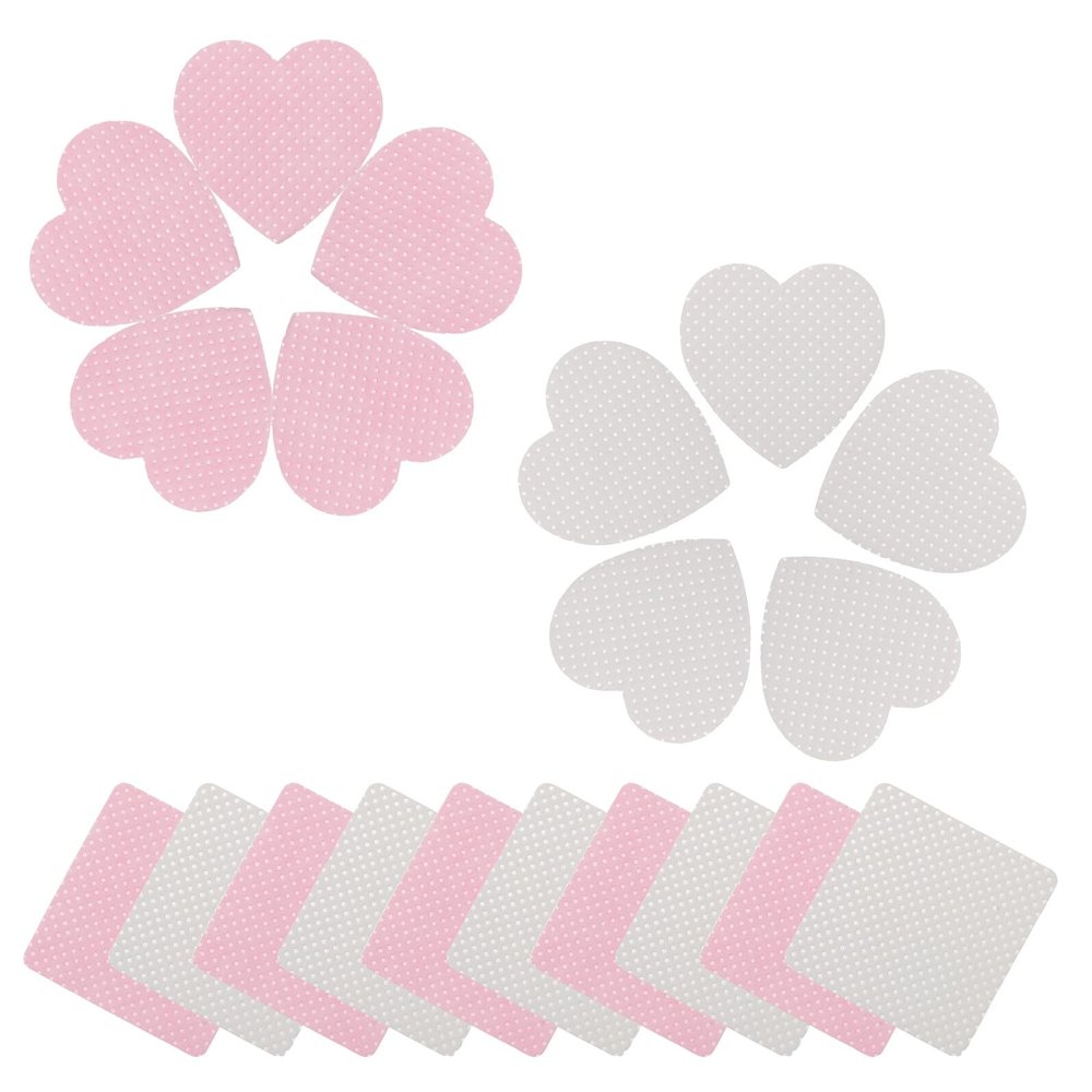GANAZONO 4-Pack Lint-Free Cotton Eyelash Glue Remover Wipes, Heart and Square Shapes