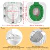 EIMSOAH Cat Toilet Training Set, Reusable Removable Toilet Trainer with Washable Cleaning Pad, for Indoor Cats of All Sizes, Green view 2