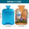 Hot Water Bottle with Soft Cover, Easter Eggs and Floral Pattern, 2 L Hand and Foot Warmer view 2