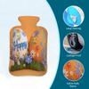 Hot Water Bottle with Soft Cover, Easter Eggs and Floral Pattern, 2 L Hand and Foot Warmer view 3