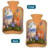 Hot Water Bottle with Soft Cover, Easter Eggs and Floral Pattern, 2 L Hand and Foot Warmer view 4