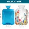 2-Liter Hot Water Bottle with Soft Watercolor Flower Cover view 2