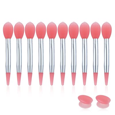 Yinhing 10-Piece Silicone Lip Brush Set with 2 Protective Covers