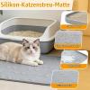 Cat Litter Mat 86 x 56 cm, Silicone, Non-Slip, Easy to Clean, Gray view 4