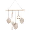 Beige Macramé Hair Clip Organizer for Home view 1