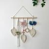 Beige Macramé Hair Clip Organizer for Home view 3