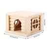 Yctze Natural Wooden Hamster House view 3