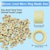 Premium Silicone-Lined Nano Rings for Hair Extensions, Blonde, 4 mm, 1,000 Count view 2