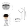 3-Piece Shaving Brush, Stand and Bowl Set for Men view 2