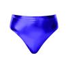 Women’s Metallic PU Leather High-Waist Wet-Look Shorts view 2