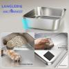 2-Pack Stainless Steel Cat Litter Boxes with Lids view 2