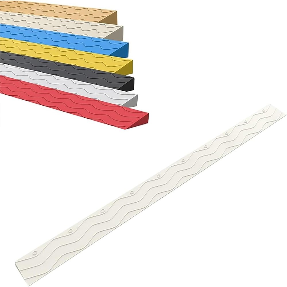 Portable Threshold Ramp for Wheelchairs, Entrances, Bathrooms, Supermarkets and Garages (Black, 100 x 13 x 6.5 cm)