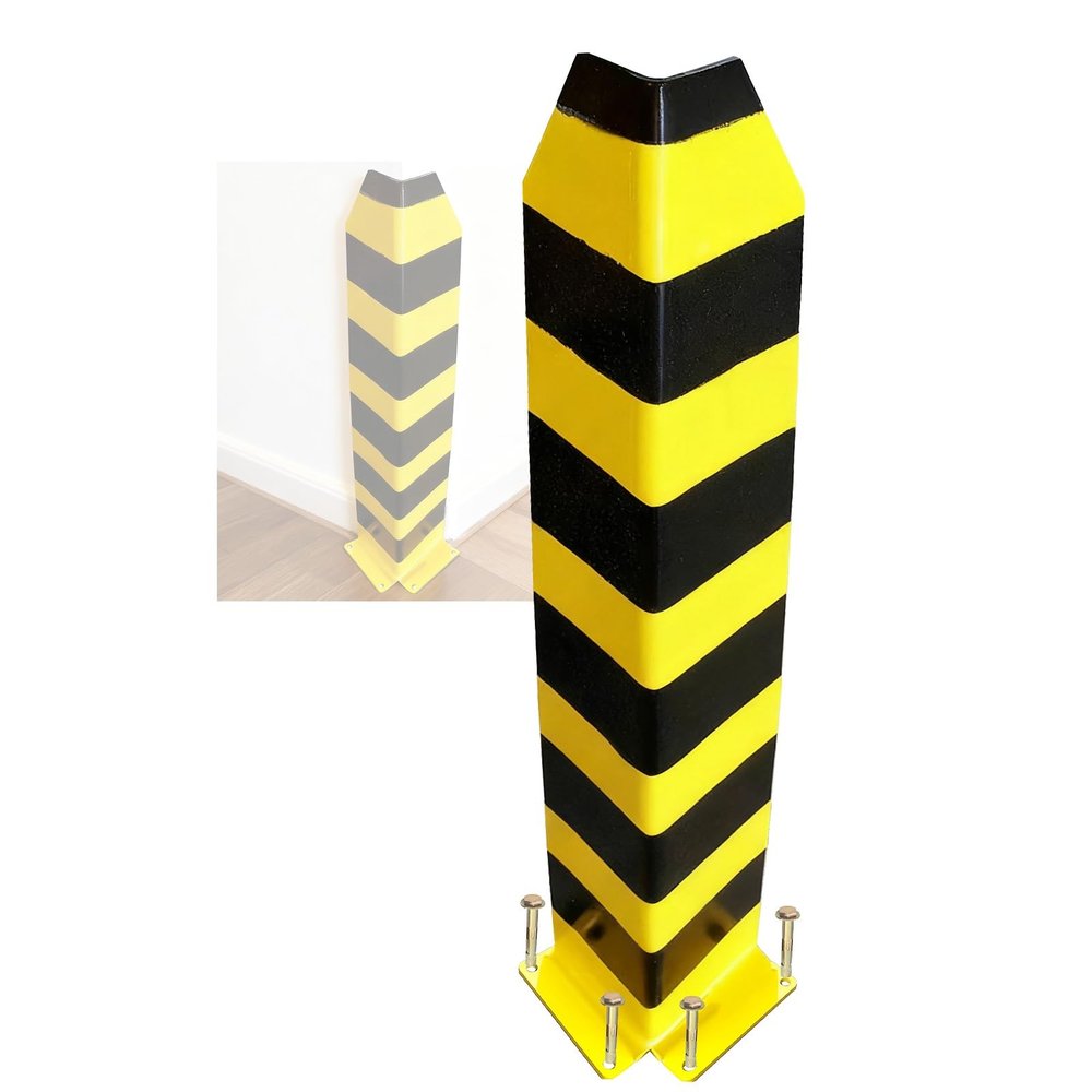 Durable Steel Post Protector for Garages and Parking Areas, 10 x 150 x 0.3 cm