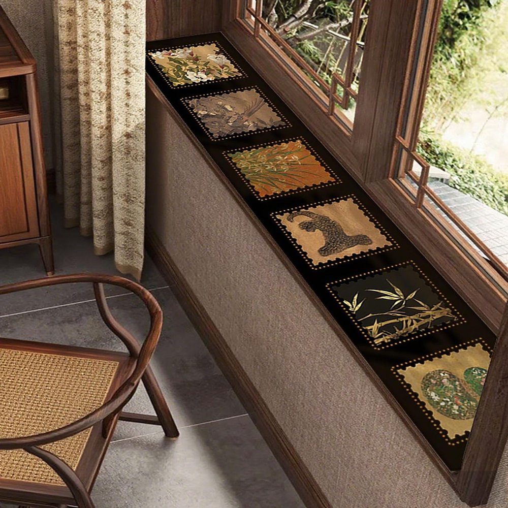 Diatomaceous Earth Window Sill Mat for Bay Windows, Cuttable and Waterproof, Machine-Washable, 35 x 210 cm