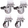J-Shaped Quiet Swivel Casters, 4-Piece Set, Soft TPE, 2 Swivel/2 Braking, 1.5-Inch view 1
