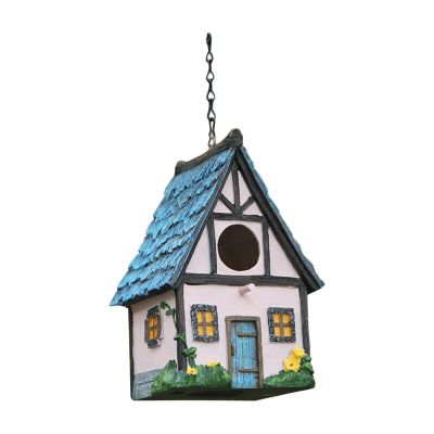 budiniao Birdhouse, Rustic Style, Pink, 14.2 x 12.5 x 20.5 cm