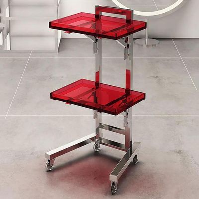 SXYKXYDL 2-Tier Rolling Cart, Foldable Mobile Salon Cart