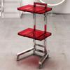 SXYKXYDL 2-Tier Rolling Cart, Foldable Mobile Salon Cart view 1