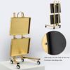SXYKXYDL 2-Tier Rolling Cart, Foldable Mobile Salon Cart view 2