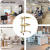 SXYKXYDL 2-Tier Rolling Cart, Foldable Mobile Salon Cart view 4