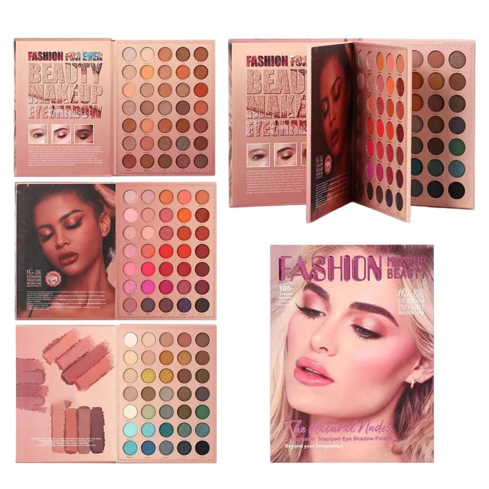 Makeup Book Palette, 105 Colors, Foldable, Long-Lasting, Waterproof