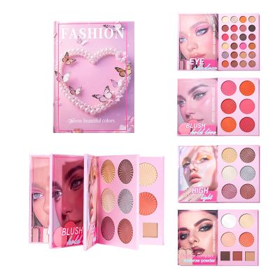 Makeup Book Palette, 43 Colors, Waterproof Blush Highlighter