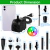 NATPOW Outdoor Fountain Pump with LED, RGB, 800 L/h, 15 W view 4