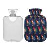 Hot Water Bottle with Fleece Cover, PVC, 1 Liter view 2