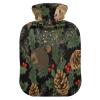 Hot Water Bottle, Hedgehog/Christmas Tree/Pine Cone, Fleece Cover, PVC, 2 L view 1
