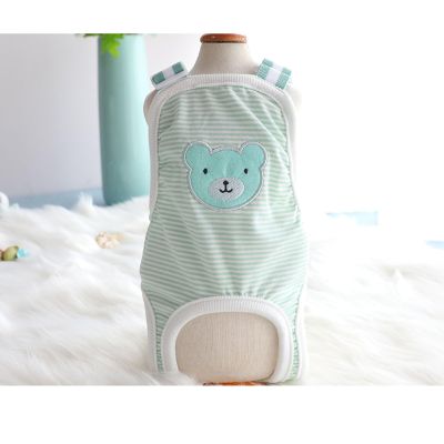 Dog Diaper Underwear for Small to Medium Female Dogs with Adjustable Straps (Avocado Bear, L)