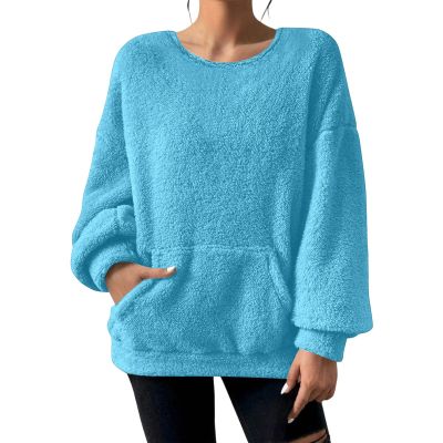 Vhersily 2026 Funny Sherpa Fleece Sweatshirts with Kangaroo Pocket for Cats, Dogs and Puppies, Warm Plush Pullovers, Cute Long Sleeves, for Office and New Year's Costumes