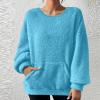 Vhersily 2026 Funny Sherpa Fleece Sweatshirts with Kangaroo Pocket for Cats, Dogs and Puppies, Warm Plush Pullovers, Cute Long Sleeves, for Office and New Year's Costumes view 4