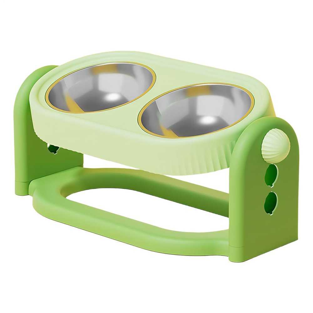 Elevated Dog Bowls with Stand, 3-Level Adjustable, Removable Bowls