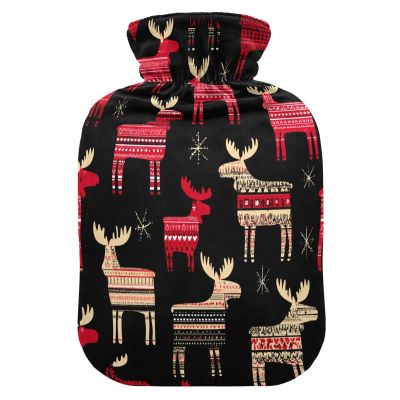 2-Liter Hot and Cold Water Bottle with Fleece Cover, PVC