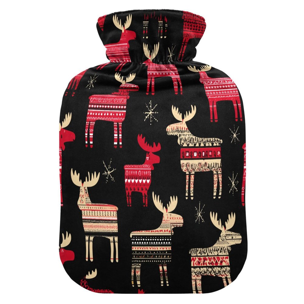 2-Liter Hot and Cold Water Bottle with Fleece Cover, PVC
