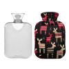 2-Liter Hot and Cold Water Bottle with Fleece Cover, PVC view 2