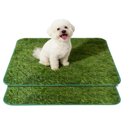Artificial Grass Dog Potty for Balcony, 2-Pack, 46 x 58 cm