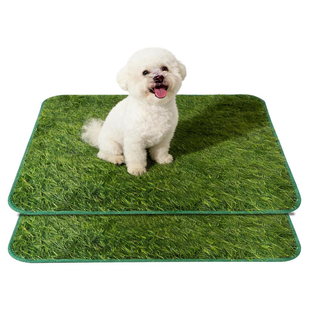 Artificial Grass Dog Potty for Balcony, 2-Pack, 46 x 58 cm