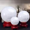 Natural Iceland Spar White Calcite Quartz Crystal Sphere, 70 mm (2.75 in), for Healing, Meditation, Fortune-Telling, Décor, Feng Shui & Halloween view 3