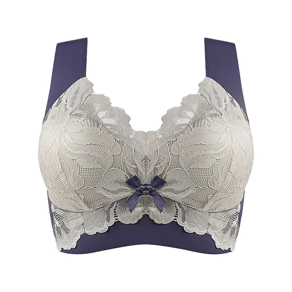 Cocila Plus-Size Bra, Lightly Latex-Lined, Wire-Free, Unpadded, Full Coverage, 85C