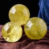 Natural Yellow Citrine Crystal Sphere with Stand, Feng Shui Table Ornament, Wealth and Success, 60 mm/2.36 in view 3