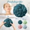 flintronic 4-Piece Bath Sponge Set, 60 g Shower Loofah Poufs, Pink, Blue, Green & Dark Blue view 2