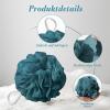 flintronic 4-Piece Bath Sponge Set, 60 g Shower Loofah Poufs, Pink, Blue, Green & Dark Blue view 3