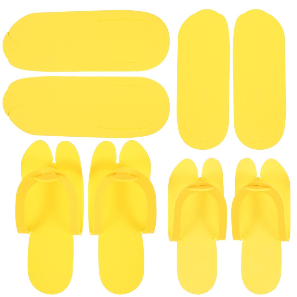 PENIKOKO 4 Pairs Disposable EVA Spa Slippers, Non-Slip, Lightweight, Breathable