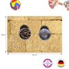 Pet Bowl Mat | Beige Premium Vinyl Feeding Mat for Dogs and Cats - 60x40 cm view 2