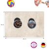 Pet Bowl Mat | Beige Premium Vinyl Feeding Mat for Dogs and Cats - 60x40 cm view 2