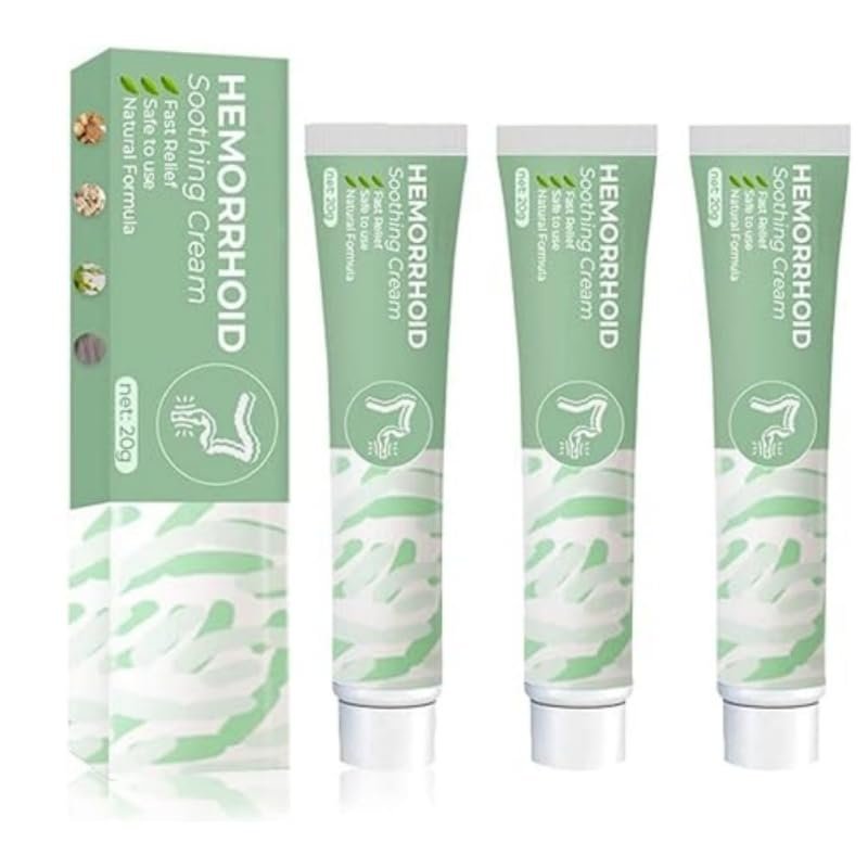 Koltax Hemorrhoid Soothing Cream, Natural Herbal Ointment, 20 g (3-Pack)